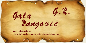 Gala Mangović vizit kartica
